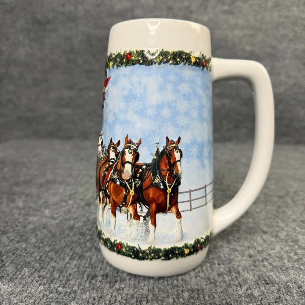 Budweiser 2009 Holiday Stein Clydesdales CS699 Collectible Beer Mug‎ Boxed